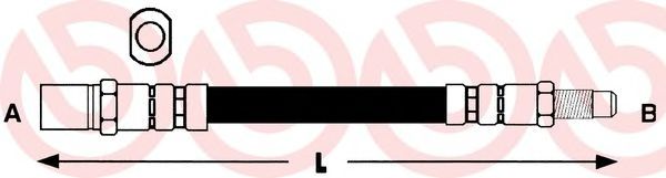 Тормозной шланг BREMBO T 41 006