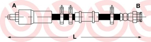 Тормозной шланг BREMBO T 50 045