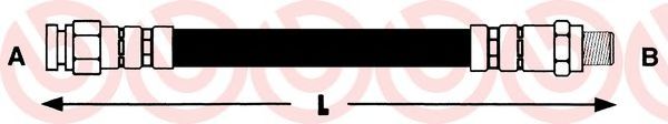 Тормозной шланг BREMBO T 68 004