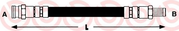Тормозной шланг BREMBO T 68 024