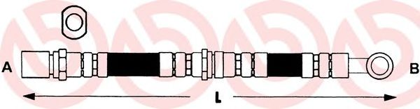 Тормозной шланг BREMBO T 78 005