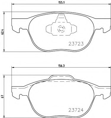 Комплект тормозных колодок, дисковый тормоз MINTEX MDB2634