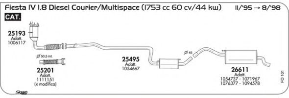 Система выпуска ОГ AKS DASIS SGFO101