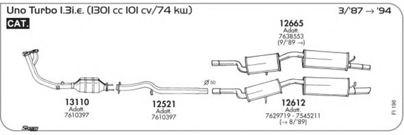 Система выпуска ОГ AKS DASIS SGFI196