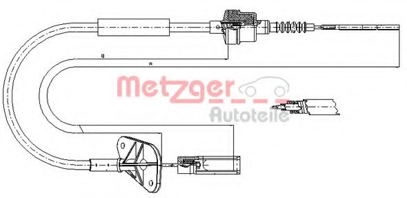 Трос, управление сцеплением METZGER 12.7201