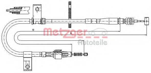 Трос, стояночная тормозная система METZGER 17.5040