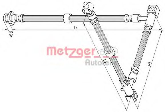 Тормозной шланг METZGER 4110394