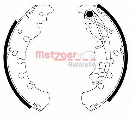 Комплект тормозных колодок METZGER MG 200