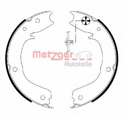Комплект тормозных колодок, стояночная тормозная система METZGER MG 203