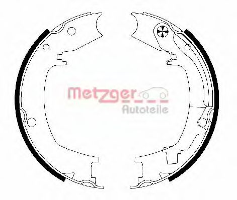 Комплект тормозных колодок, стояночная тормозная система METZGER MG 204