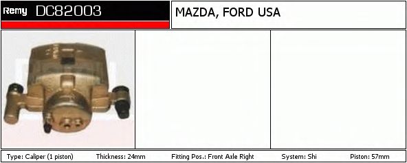 Тормозной суппорт DELCO REMY DC82003