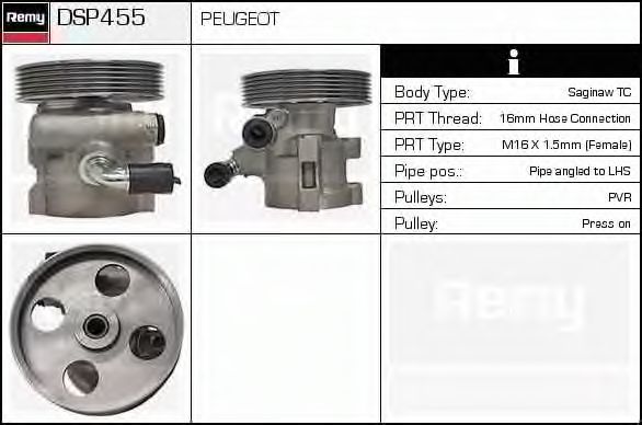 Гидравлический насос, рулевое управление DELCO REMY DSP455