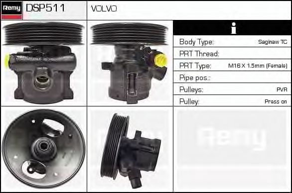 Гидравлический насос, рулевое управление DELCO REMY DSP511