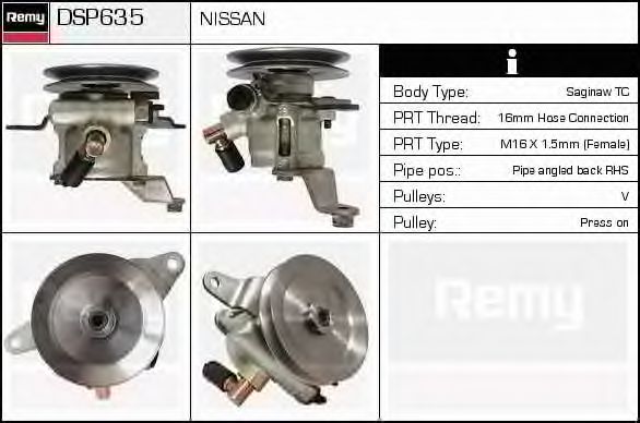 Гидравлический насос, рулевое управление DELCO REMY DSP635