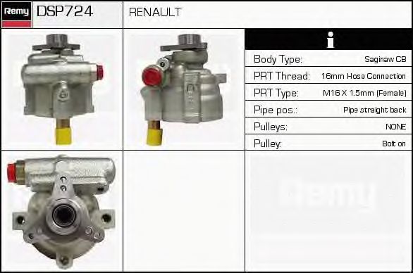 Гидравлический насос, рулевое управление DELCO REMY DSP724