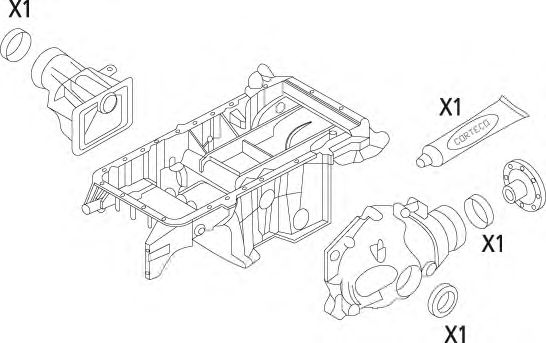 Комплект прокладок, дифференциал CORTECO 19535862