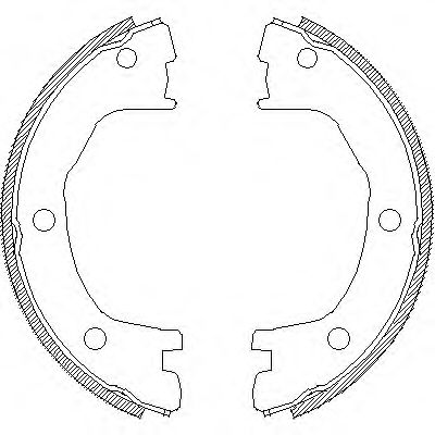 Комплект тормозных колодок, стояночная тормозная система ROADHOUSE 4712.00