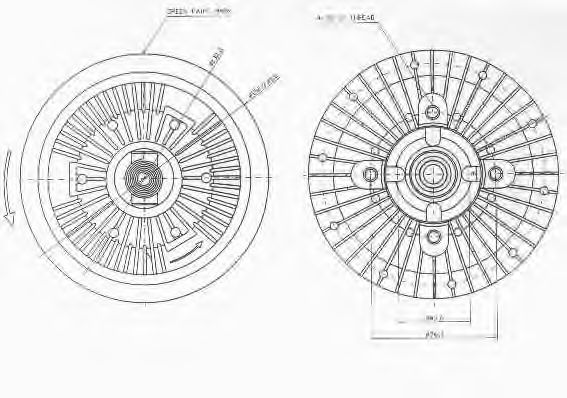 Сцепление, вентилятор радиатора BUGIAD BFC041