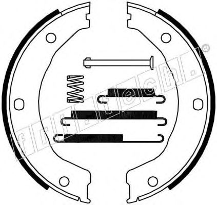 Комплект тормозных колодок, стояночная тормозная система fri.tech. 1040.158K