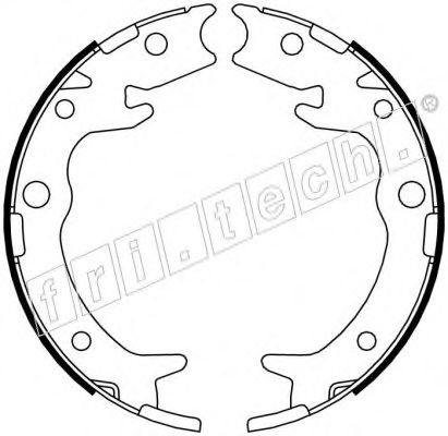 Комплект тормозных колодок, стояночная тормозная система fri.tech. 1044.023