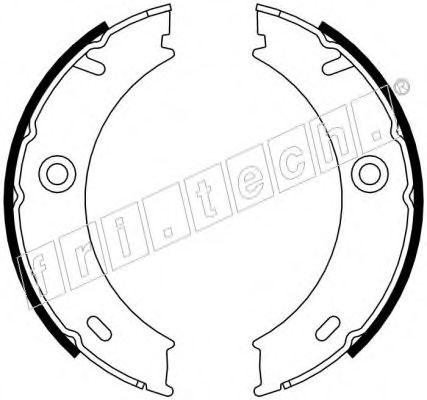 Комплект тормозных колодок, стояночная тормозная система fri.tech. 1052.127