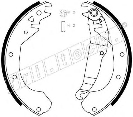 Комплект тормозных колодок fri.tech. 1073.163