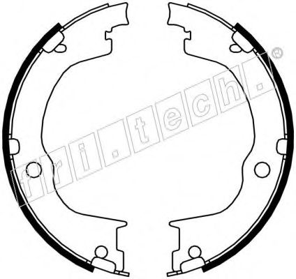 Комплект тормозных колодок, стояночная тормозная система fri.tech. 1073.175