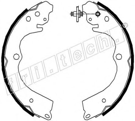Комплект тормозных колодок fri.tech. 1110.334