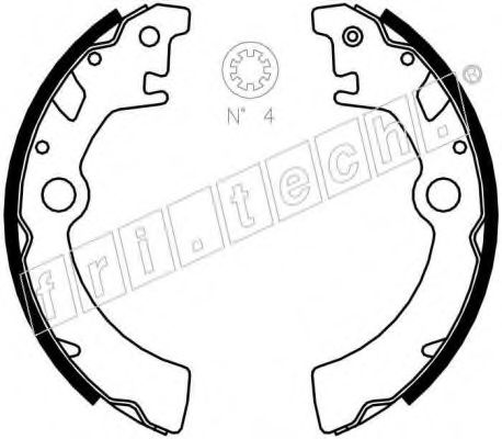 Комплект тормозных колодок fri.tech. 1111.242