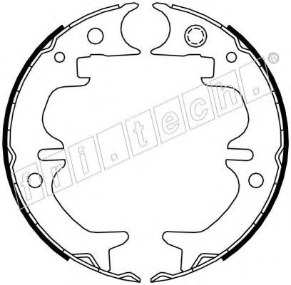 Комплект тормозных колодок, стояночная тормозная система fri.tech. 1115.316