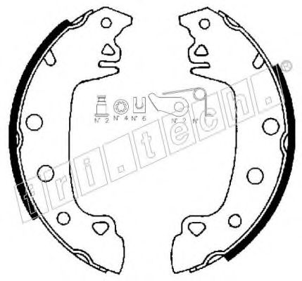 Комплект тормозных колодок fri.tech. 17410