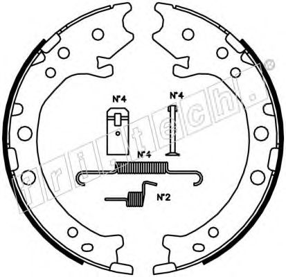 Комплект тормозных колодок, стояночная тормозная система fri.tech. 1044.026K