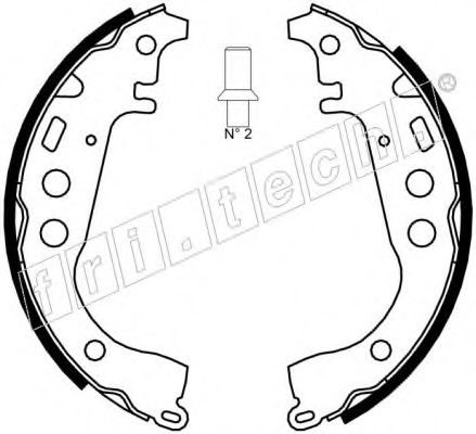 Комплект тормозных колодок fri.tech. 17451