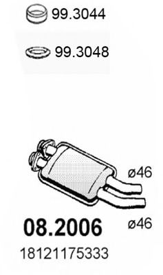 Предглушитель выхлопных газов ASSO 08.2006