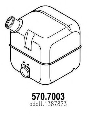 Средний / конечный глушитель ОГ ASSO 570.7003