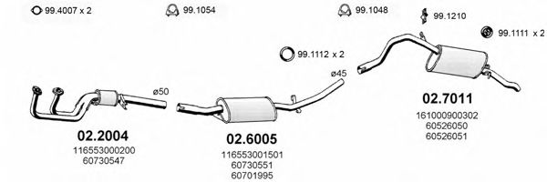 Система выпуска ОГ ASSO ART0088