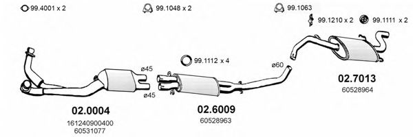 Система выпуска ОГ ASSO ART0096