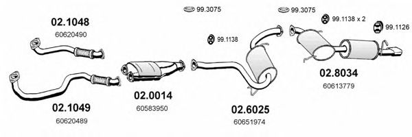 Система выпуска ОГ ASSO ART0140