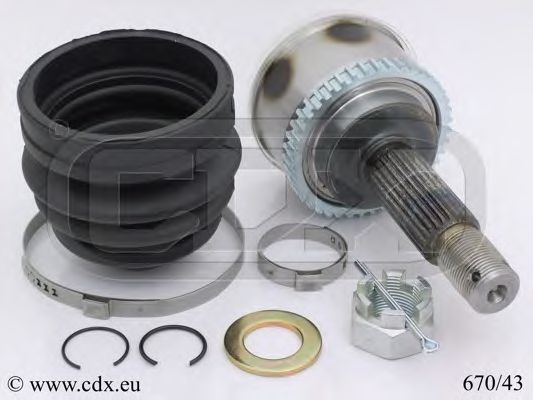 Шарнирный комплект, приводной вал CDX 670/43
