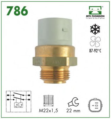 Термовыключатель, вентилятор радиатора MTE-THOMSON 786