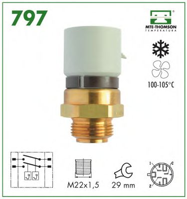 Термовыключатель, вентилятор радиатора MTE-THOMSON 797