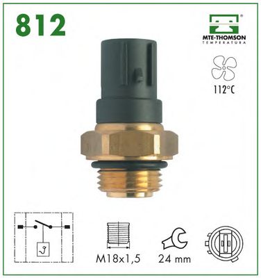 Термовыключатель, вентилятор радиатора MTE-THOMSON 812