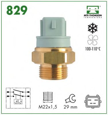 Термовыключатель, вентилятор радиатора MTE-THOMSON 829