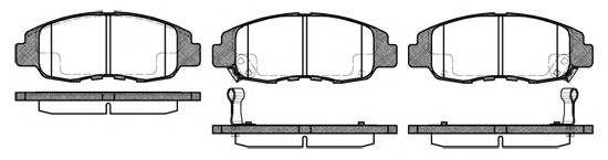 Комплект тормозных колодок, дисковый тормоз WOKING P2243.12