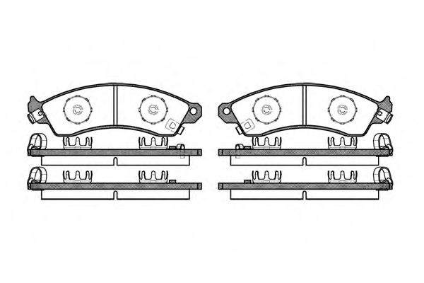 Комплект тормозных колодок, дисковый тормоз WOKING P2343.02