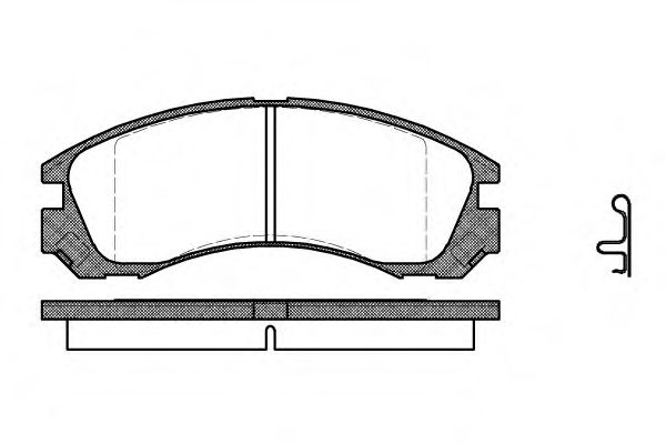 Комплект тормозных колодок, дисковый тормоз WOKING P2543.22
