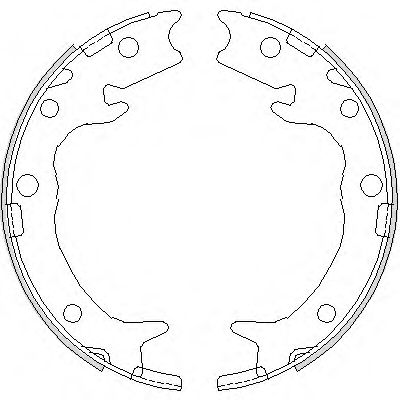 Комплект тормозных колодок, стояночная тормозная система WOKING Z4737.00