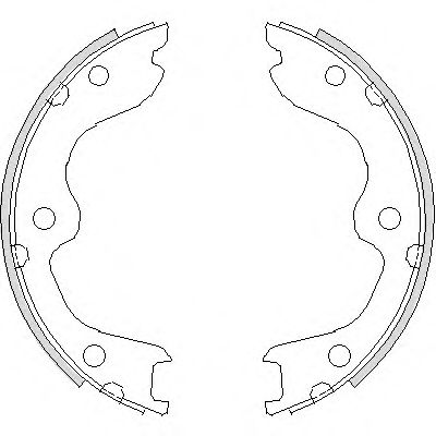 Комплект тормозных колодок, стояночная тормозная система WOKING Z4738.00