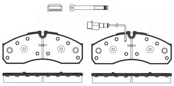 Комплект тормозных колодок, дисковый тормоз WOKING P7513.42