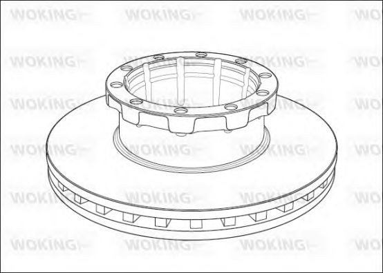Тормозной диск WOKING NSA1008.20